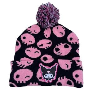 Sanrio Kuromi Skull Pom Beanie Tuque Hat